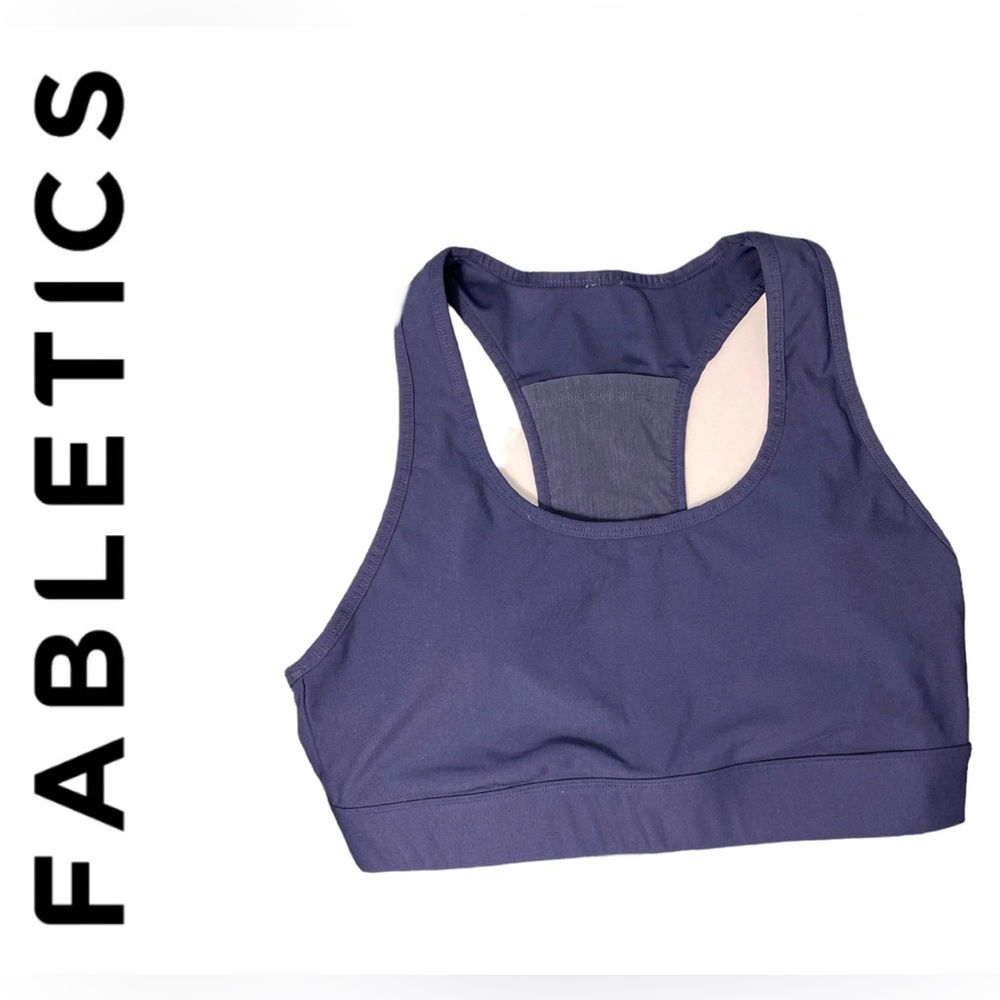 FABLETICS On the Go Medium Impact Sports Bra Size XL Navy Blue